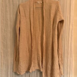 Women's Open Front Waffle Knit Cardigan Sweater